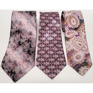 Luxury Neckties 100% Silk Trio (3) Tino Cosmo Italy / Pronto Uomo/Stafford  Tie